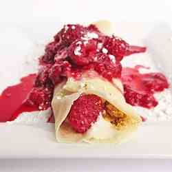 Raspberry Cheesecake Crepes