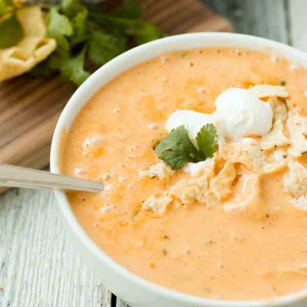 Cheesy Chicken Tortilla Soup