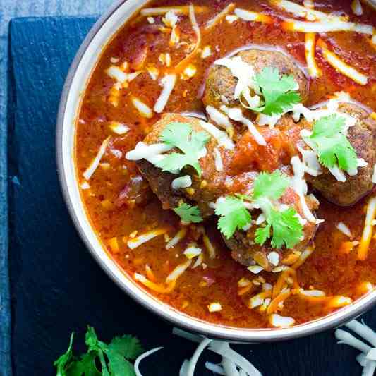 Albondigas Soup - Mexican Meatball Soup