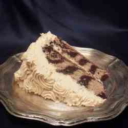 Vegan Chocolate Peanut Butter Zebra Cake