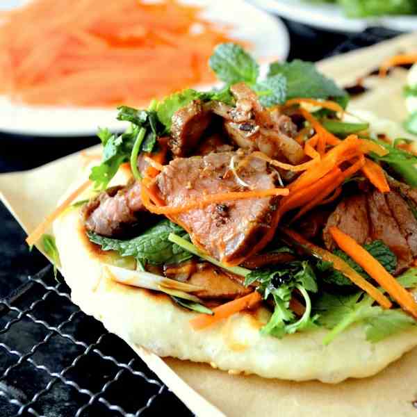 Spicy Lamb Buns w/ Honey Soy Drizzle