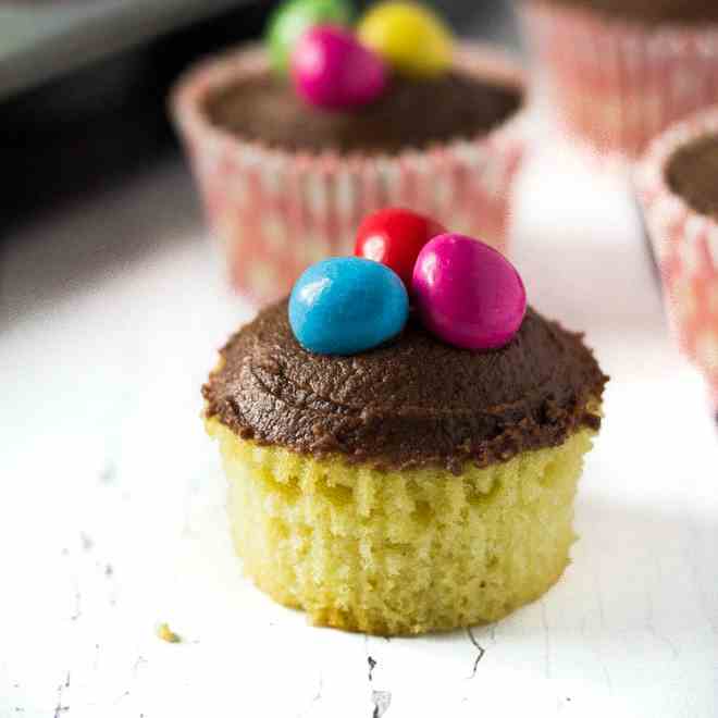 Chocolate Easter Nest Cupcakes