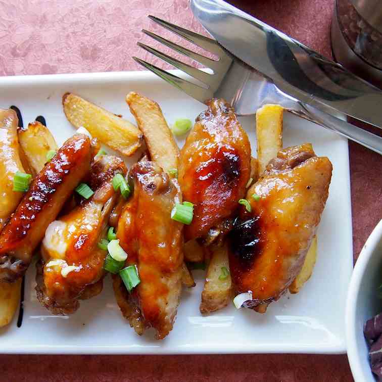 Baked honey chicken wings