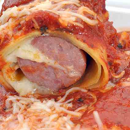 Sausage Lasagne Rollups