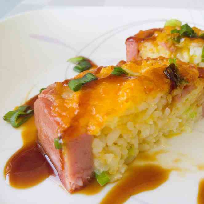 Spam Rice Omelette