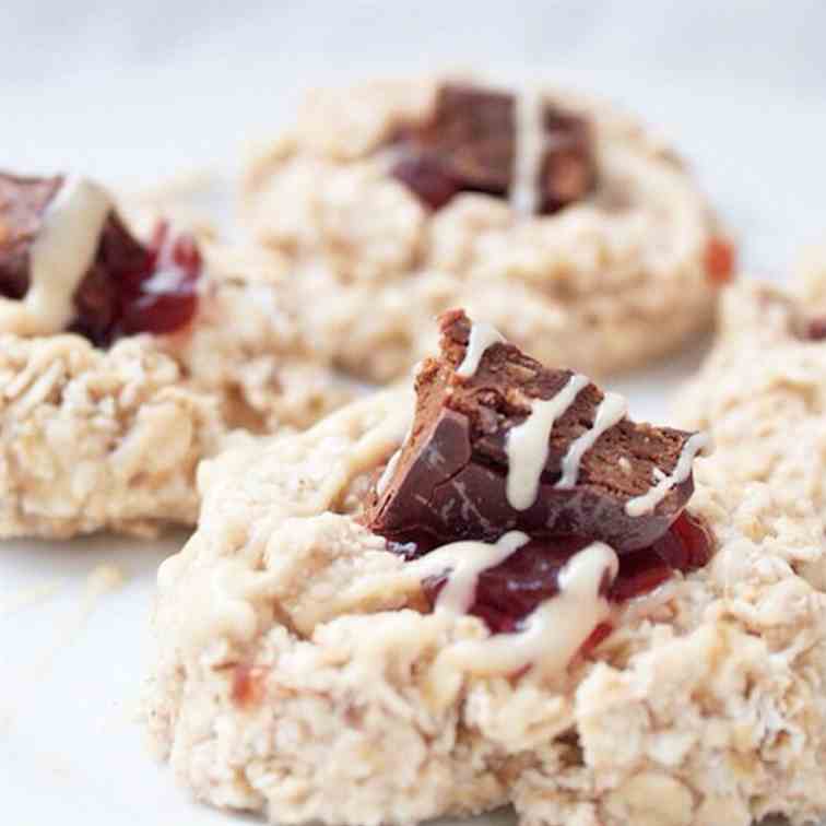 No Bake PB-J Breakfast Cookies