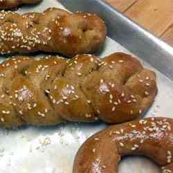 Baked Rye Pretzels