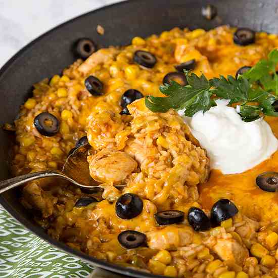 One Pan Southwest Chicken and Rice