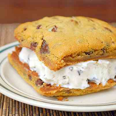 Mint Chocolate Chip Ice Cream Sandwiches