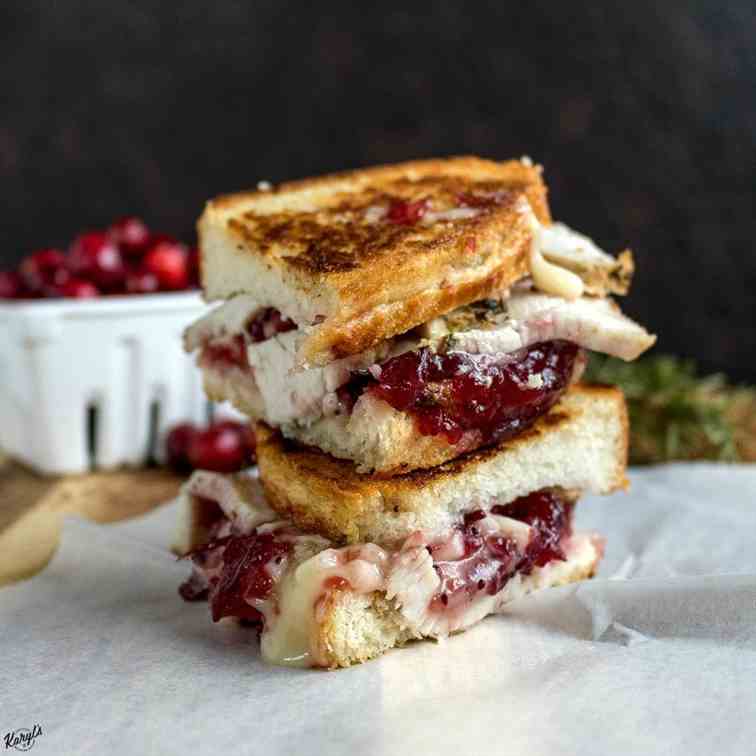 Roasted Turkey Cranberry Grilled Cheese