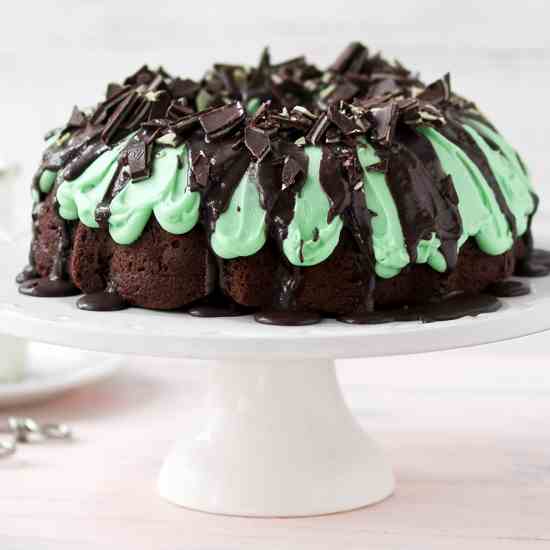 Grasshopper Bundt Cake