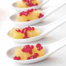 Orange gelée with pomegranate "caviar"