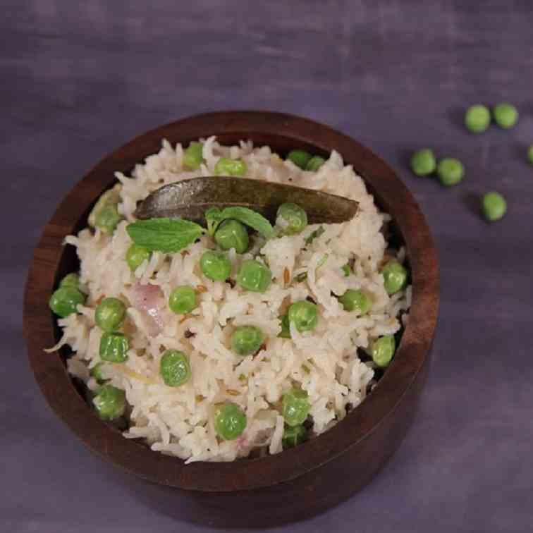 Green Peas Pulao Recipe