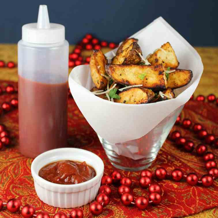 Garlic-Parmesan Potato Wedges 