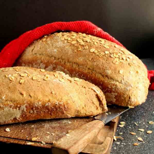 Wholewheat Bread with Oats