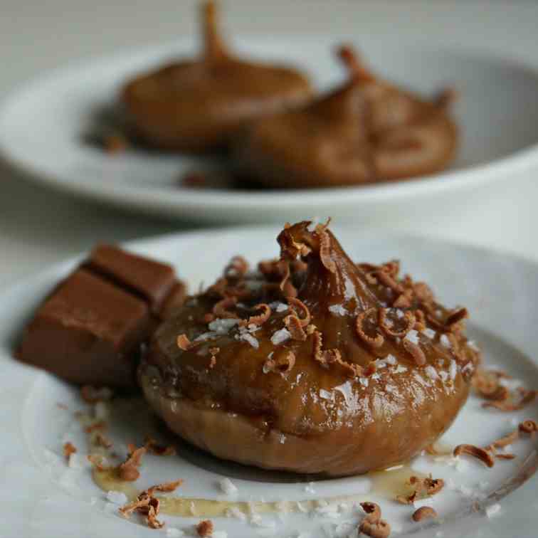 Walnut Stuffed Figs with Coconut and Choco