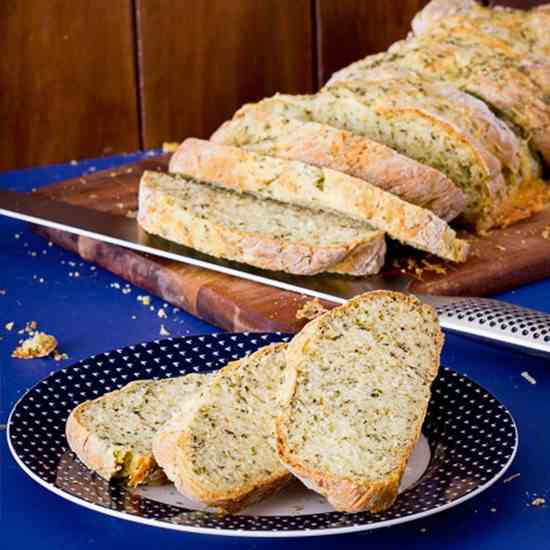 Garlicky Cheese and Herb Soda Bread
