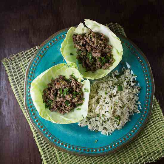 Thai Beef Cabbage Wraps