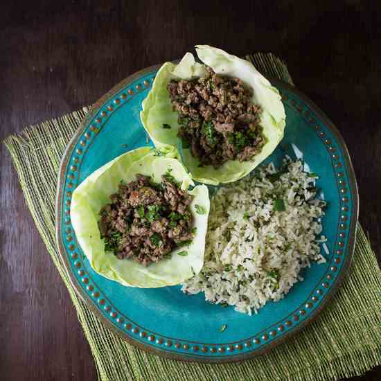 Thai Beef Cabbage Wraps 