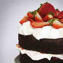Chocolate Cake with Strawberries