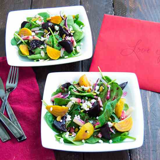 Citrus Dressing On Beet Salad