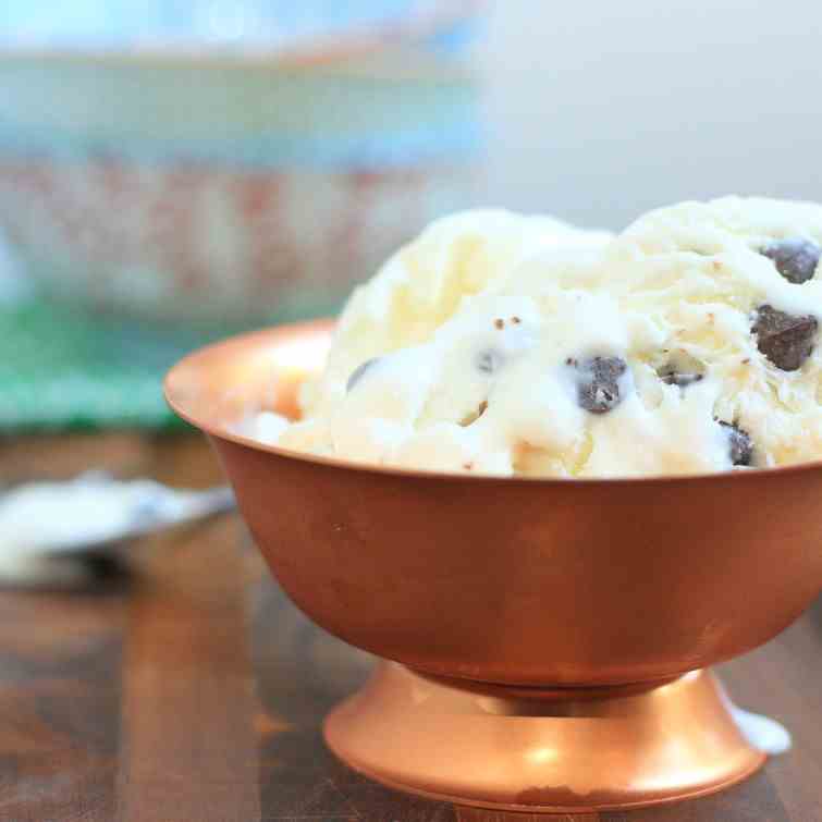 No-Churn Salted Chocolate Chip Ice Cream