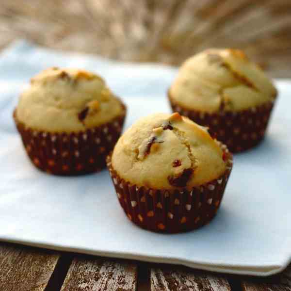 Cherry, Nut and Chocolate Muffins