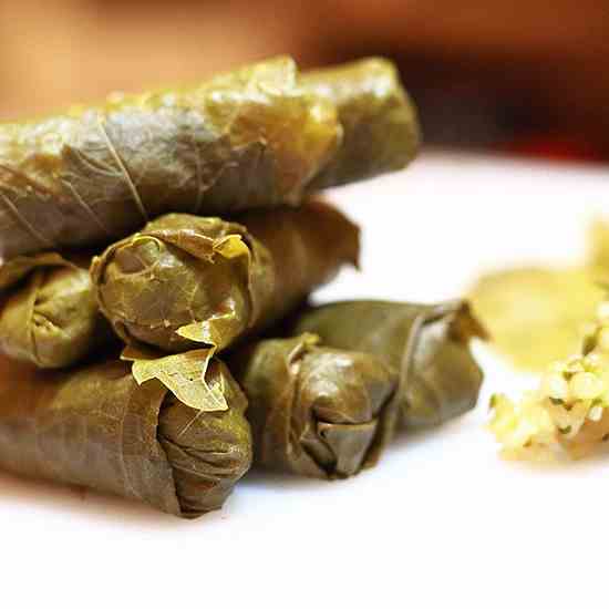 oil free stuffed grape leaves