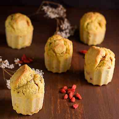 Rosemary Corn Muffins with Goji Berries