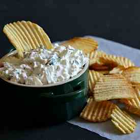 Sour cream and onion dip with feta