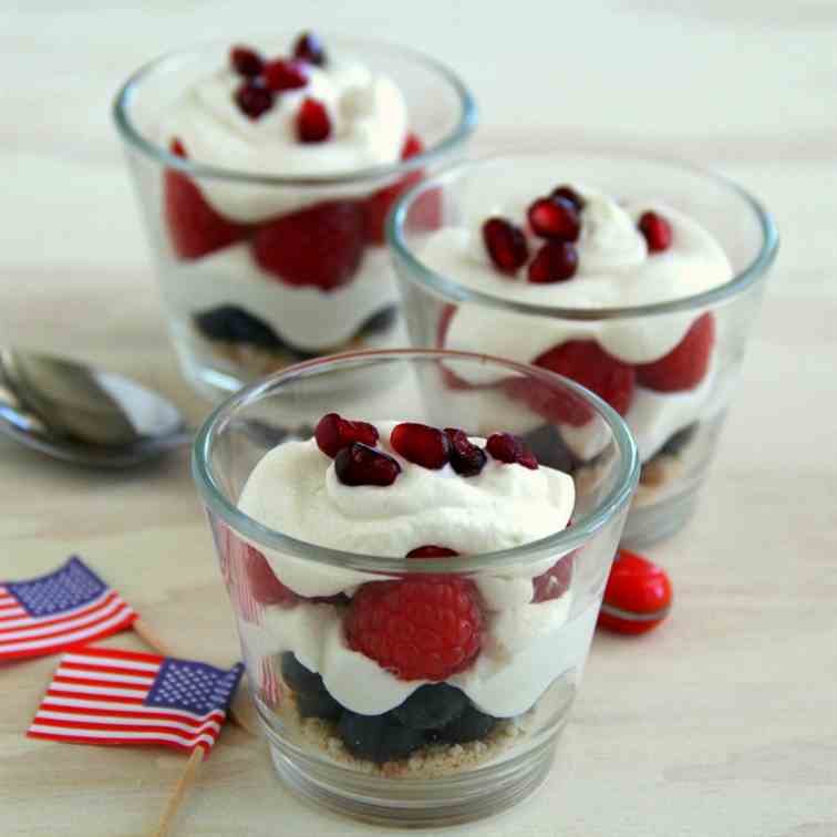 No-Bake Red White and Blue Parfaits
