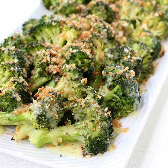 Roasted Broccoli with Bread Crumbs