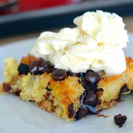 Chocolate Chip Bread Pudding