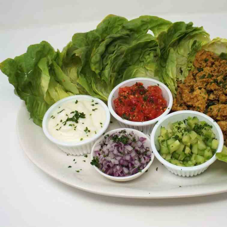 Shwarma Style Chicken Lettuce Wraps