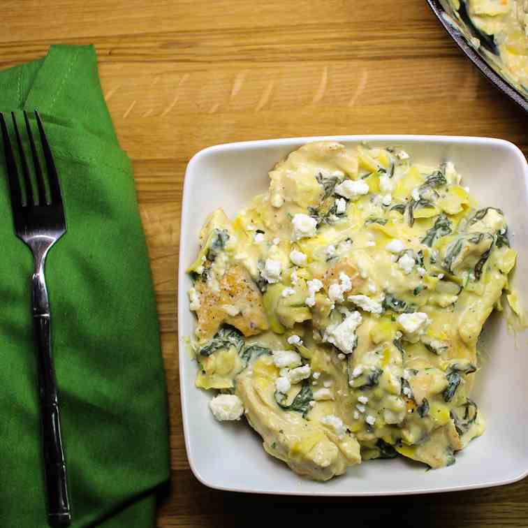 Skillet Spinach Artichoke Chicken