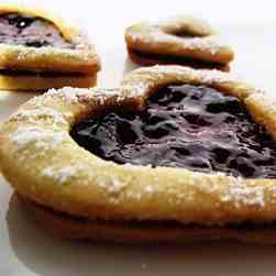 Blueberry Linzer Cookies