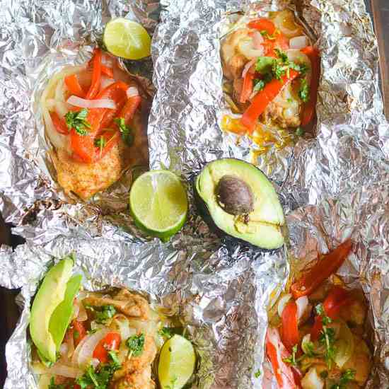 Chicken Fajita Foil Packets-