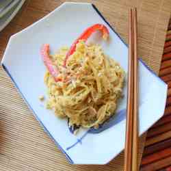 Spaghetti Squash with Thai Peanut Sauce