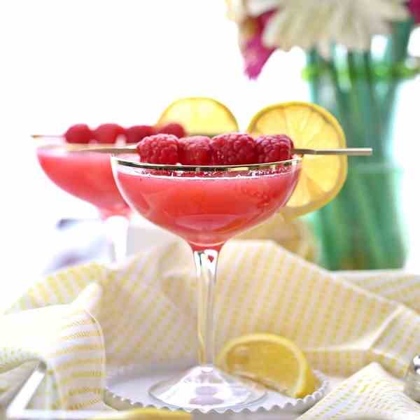 Raspberry Lemon Drop Martinis