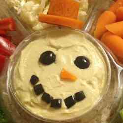 Snowman Veggie Tray