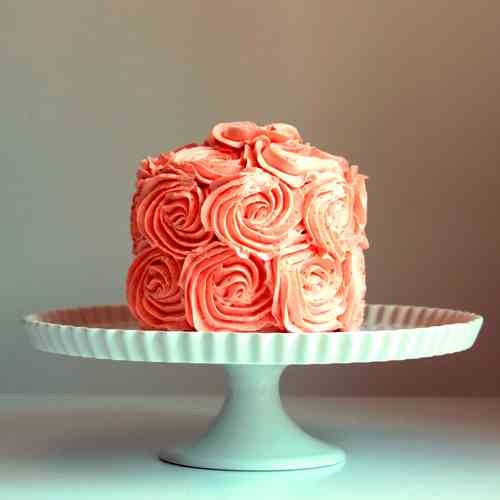 Peach rose cake