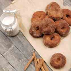 Baked Pumpkin Maple Doughnuts