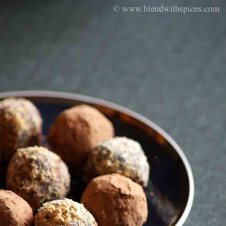 Dates Peanuts Chocolate truffles