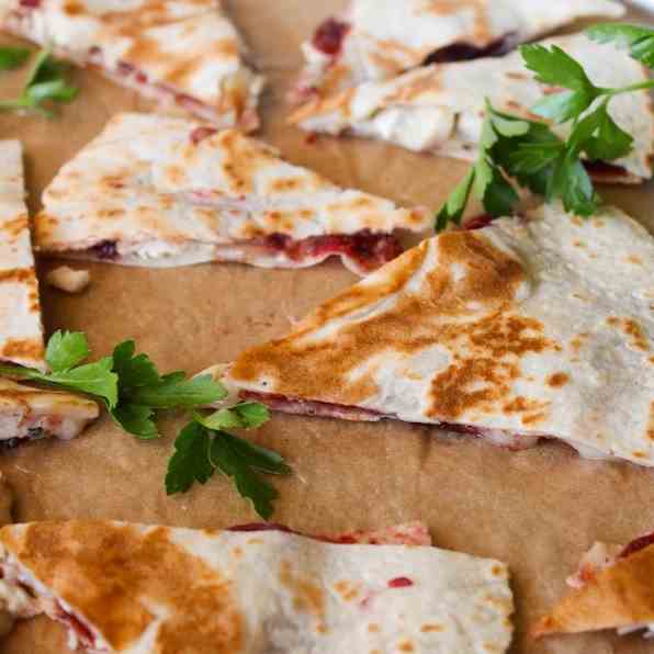 Turkey Cranberry - Brie Quesadilla 