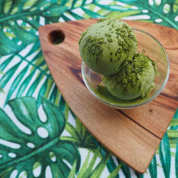 Easy matcha ice cream