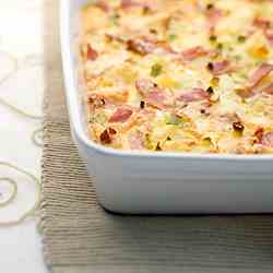 Bacon, Cheese & Potato Ostrich Egg Frittata