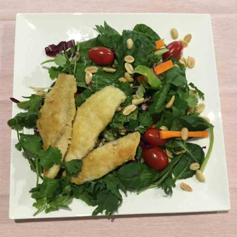 Keto Fish Fillets with Thai Salad