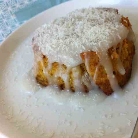 Coconut Glazed Pumpkin and Cinnamon Scroll