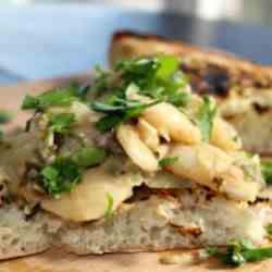 Lima Bean Bruschetta