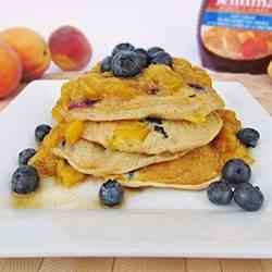 Peach Blueberry Pancakes
